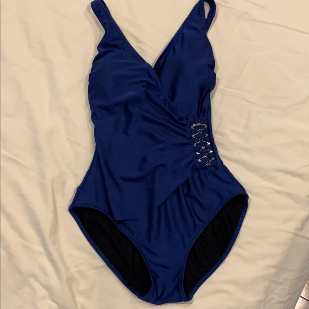 Gottex Blue One Piece Bathing Suit